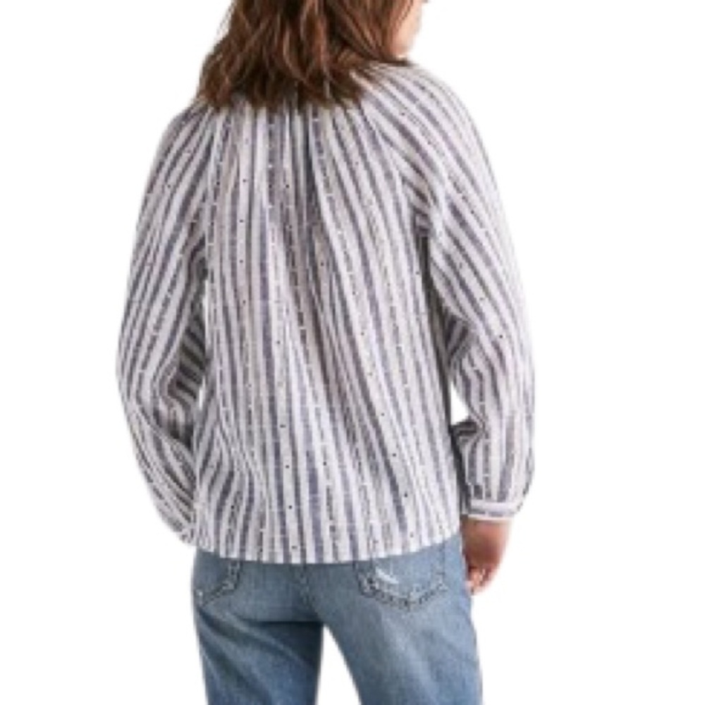 Lucky Brand striped poet blouse NWOT size M - Picture 2 of 11